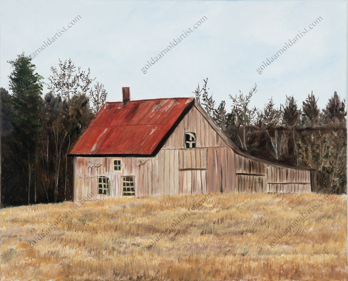 Old Weathered Barn - Original